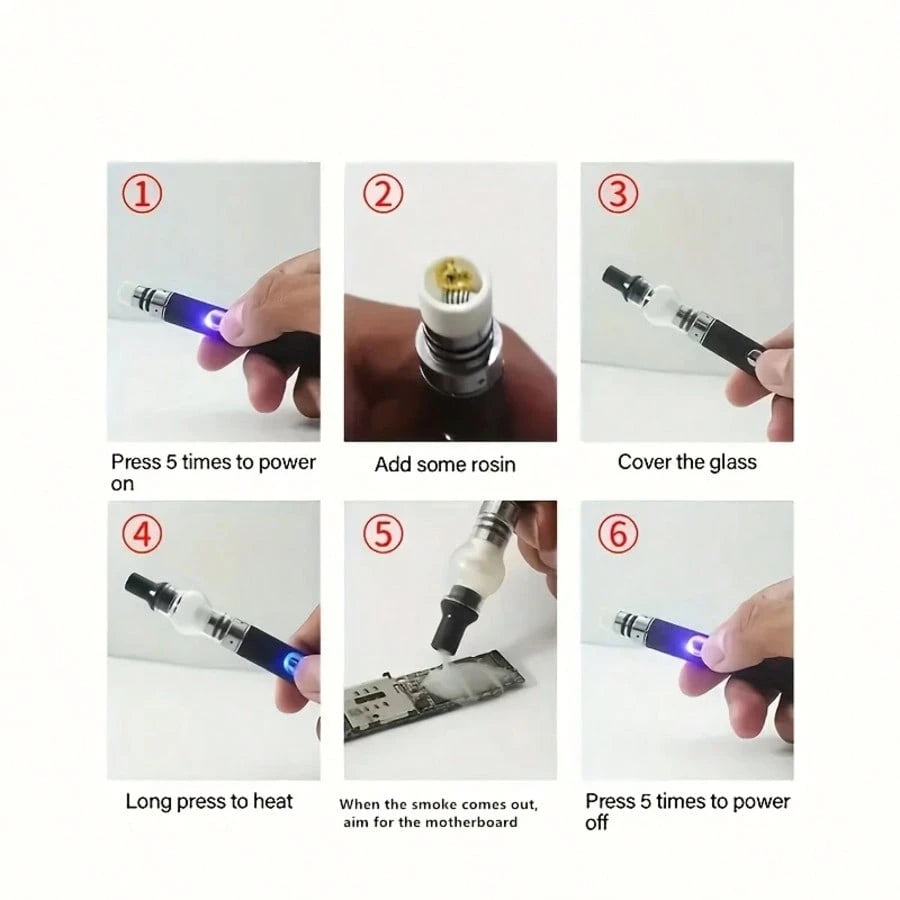 Rosin Dispenser,Atomizer Pen For Short Circuit Detection Instrument,USB Charging, Including A Set Of Rosin Atomization Kit And A Storage Bag
