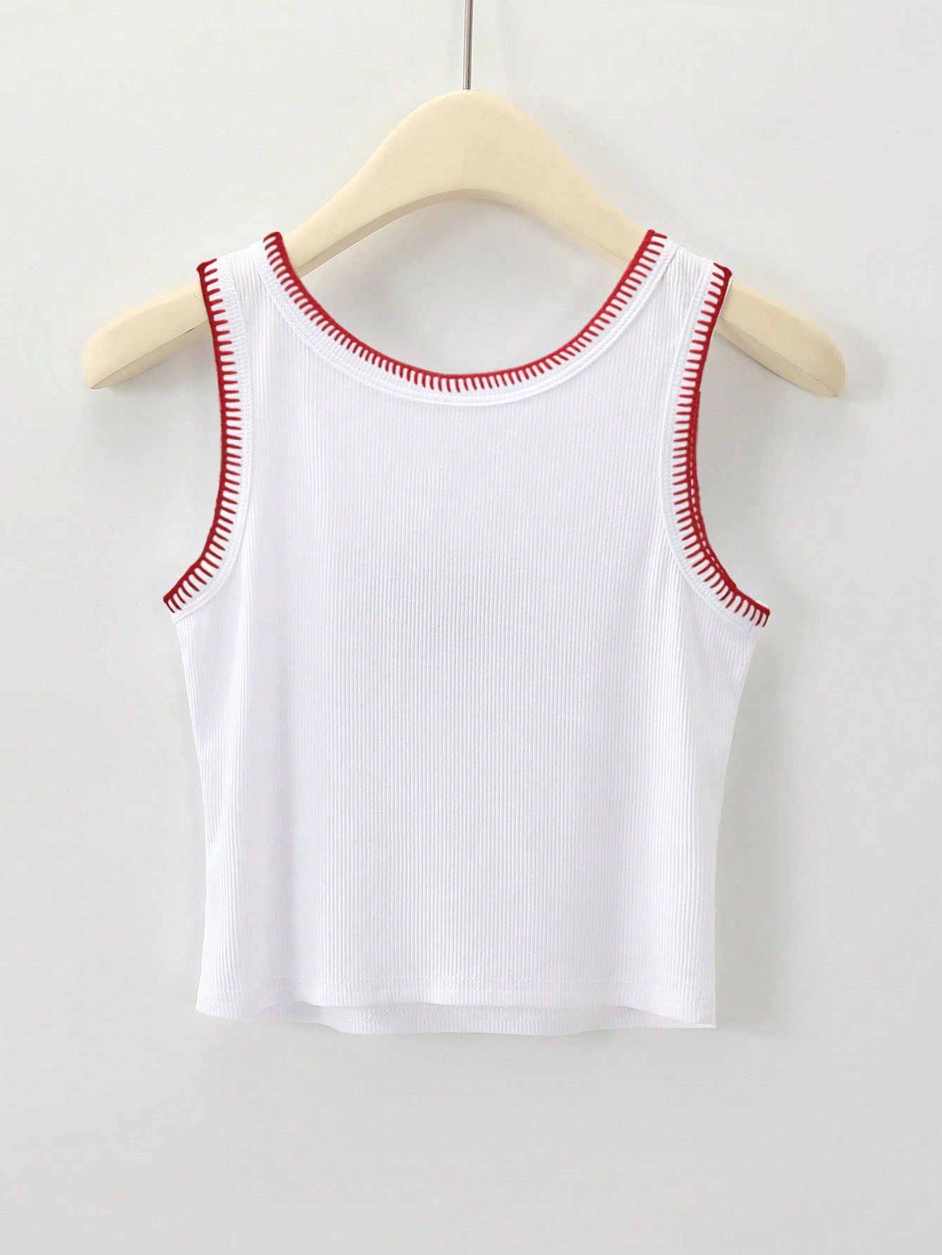 Rovax Women's Fashion Shell Embroidered Solid Color Camisole Tank Top