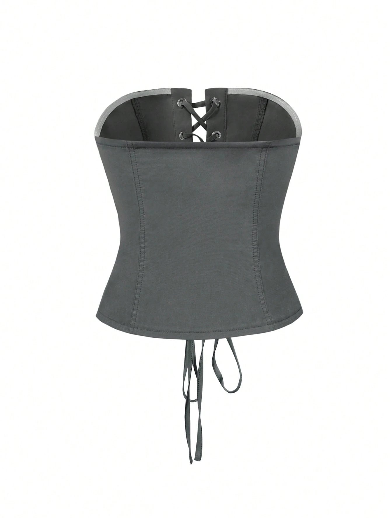 Rovax Women's Solid Color Tie-Up Design Casual Versatile Daily Wear Tube Top