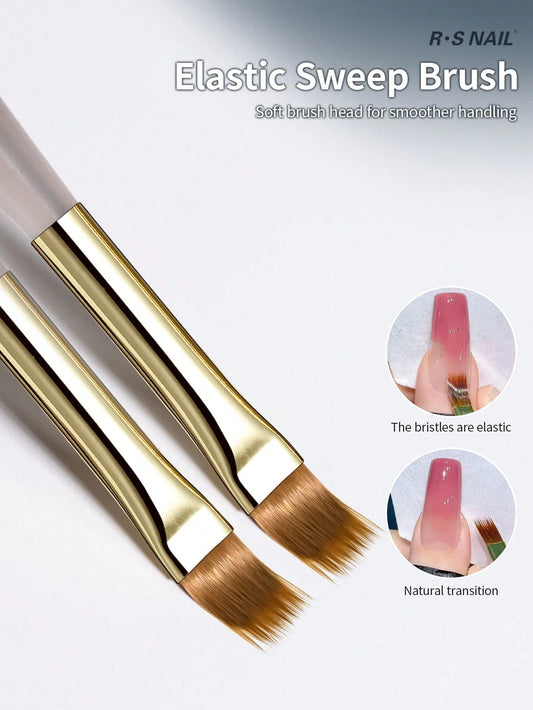 RS NAIL RSNAIL Ombre Nail Art Brush Wider&Soft Bristles Gradient Brush With Comfortable Acrylic Handle Easy To Operate Smooth Durable Material Manicure Gel Nail Painting Brush DIY Tool Perfect For Beg