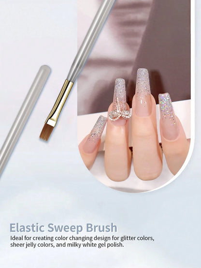 RS NAIL RSNAIL Ombre Nail Art Brush Wider&Soft Bristles Gradient Brush With Comfortable Acrylic Handle Easy To Operate Smooth Durable Material Manicure Gel Nail Painting Brush DIY Tool Perfect For Beg