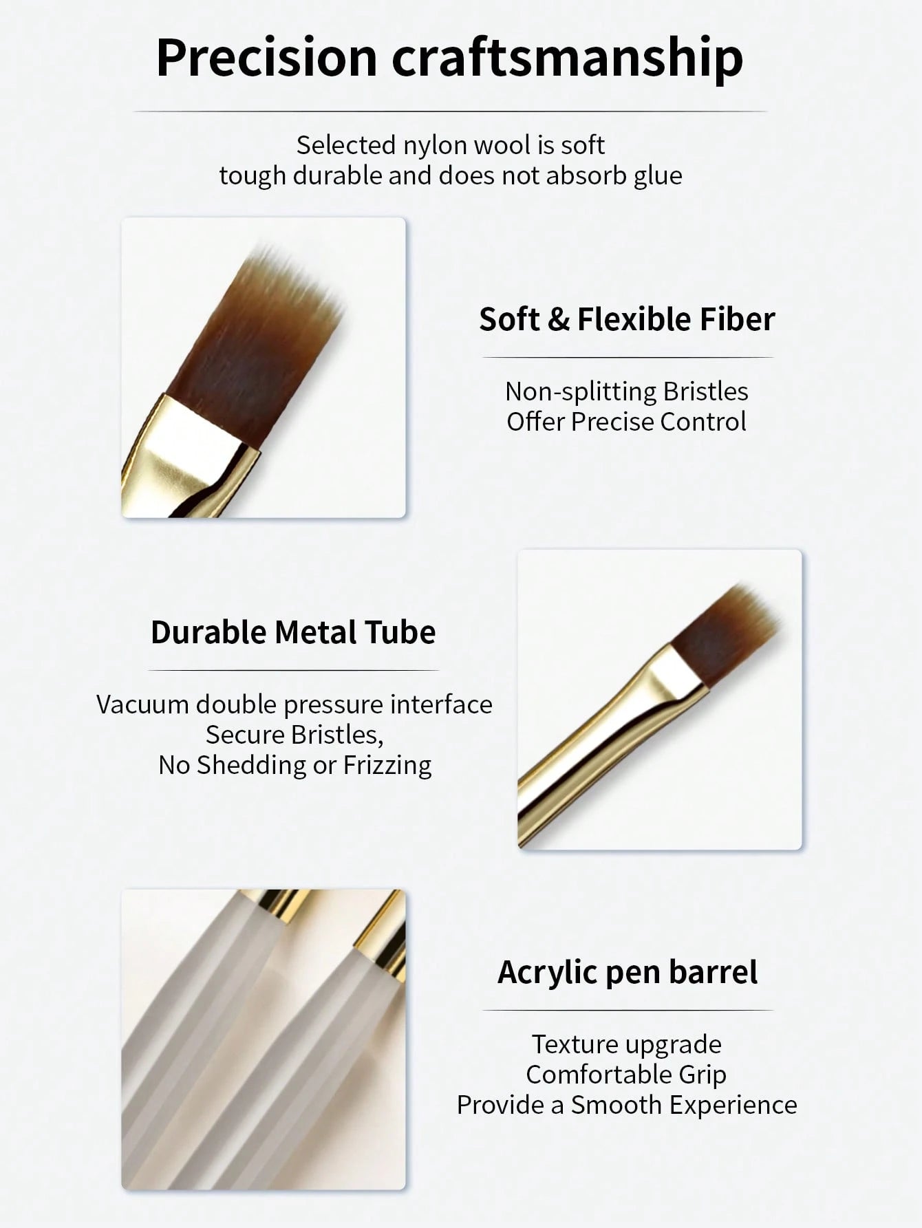 RS NAIL RSNAIL Ombre Nail Art Brush Wider&Soft Bristles Gradient Brush With Comfortable Acrylic Handle Easy To Operate Smooth Durable Material Manicure Gel Nail Painting Brush DIY Tool Perfect For Beg