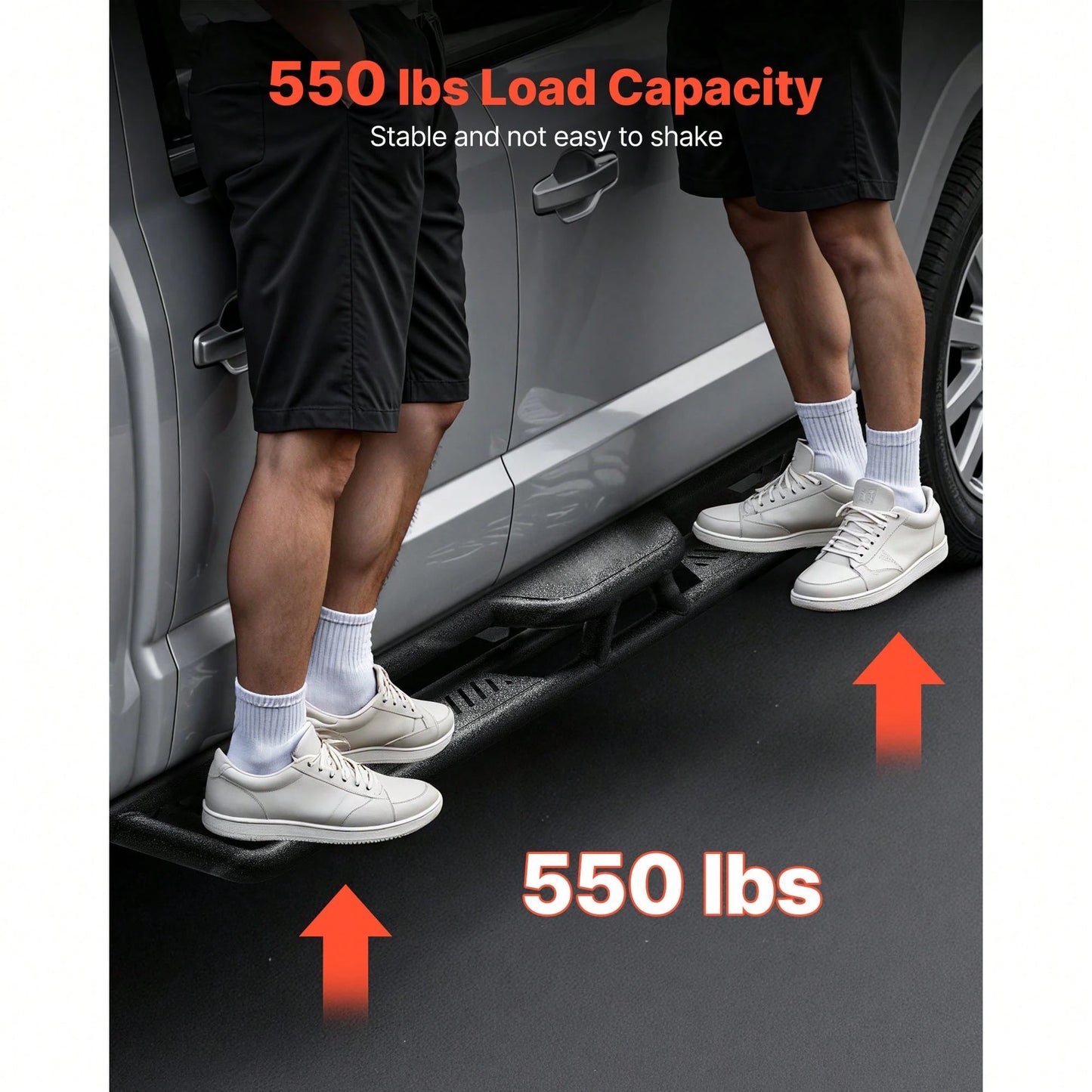 Running Boards, 6 Inches Side Steps Compatible With 2018-2025 Jeep Wrangler JL 4 Door, Black Carbon Steel Nerf Bars, 550 Lbs Load Capacity, Wide Non-Slip Hollow Surface With Rustproof Coating