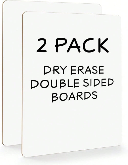 SCRIBBLEDO Small Dry Erase Boards 2 Pack 9x12 Double Sided Whiteboard| Double Sided White Boards, Wipes Clean No Ghosting, Sturdy Engineered Wood