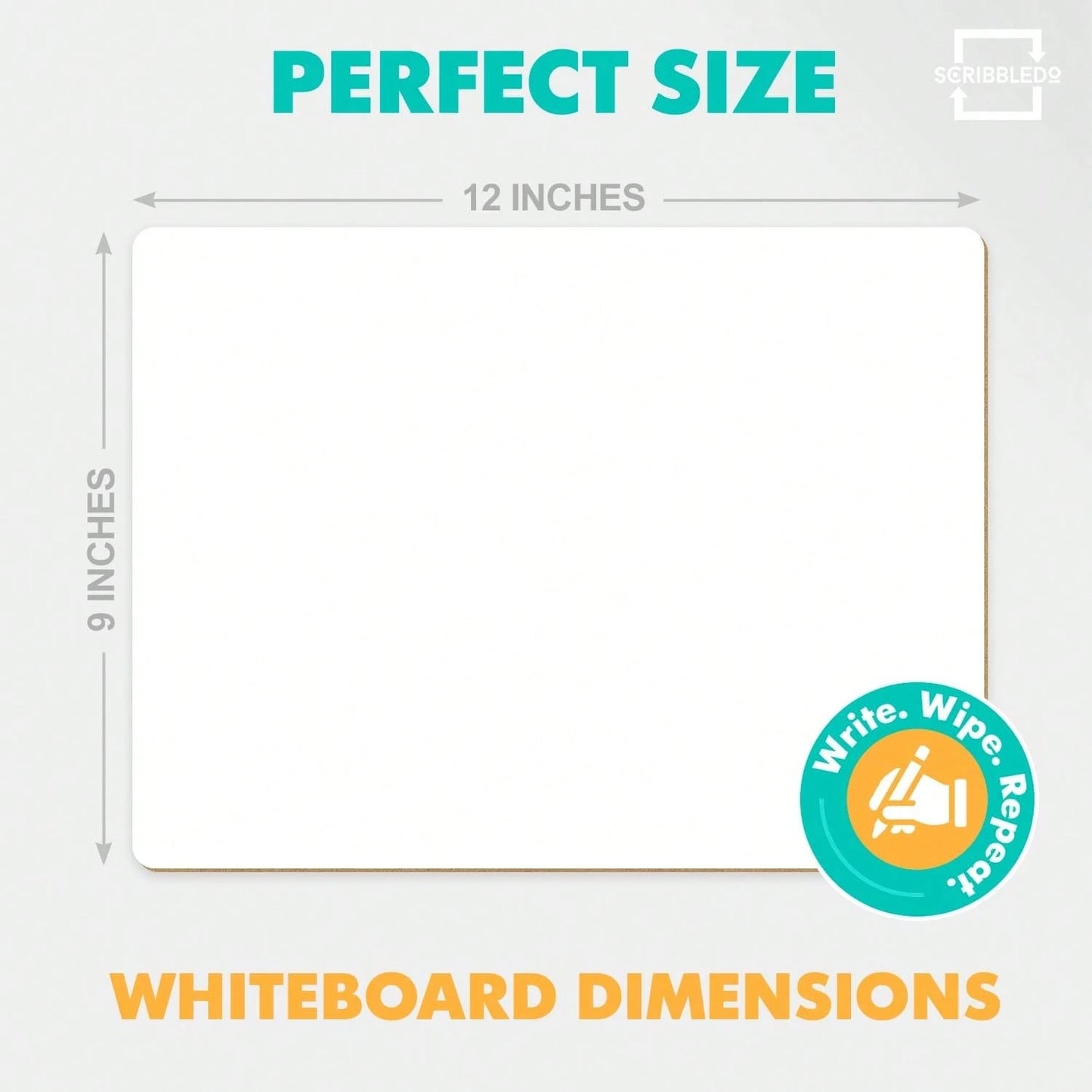 SCRIBBLEDO Small Dry Erase Boards 2 Pack 9x12 Double Sided Whiteboard| Double Sided White Boards, Wipes Clean No Ghosting, Sturdy Engineered Wood