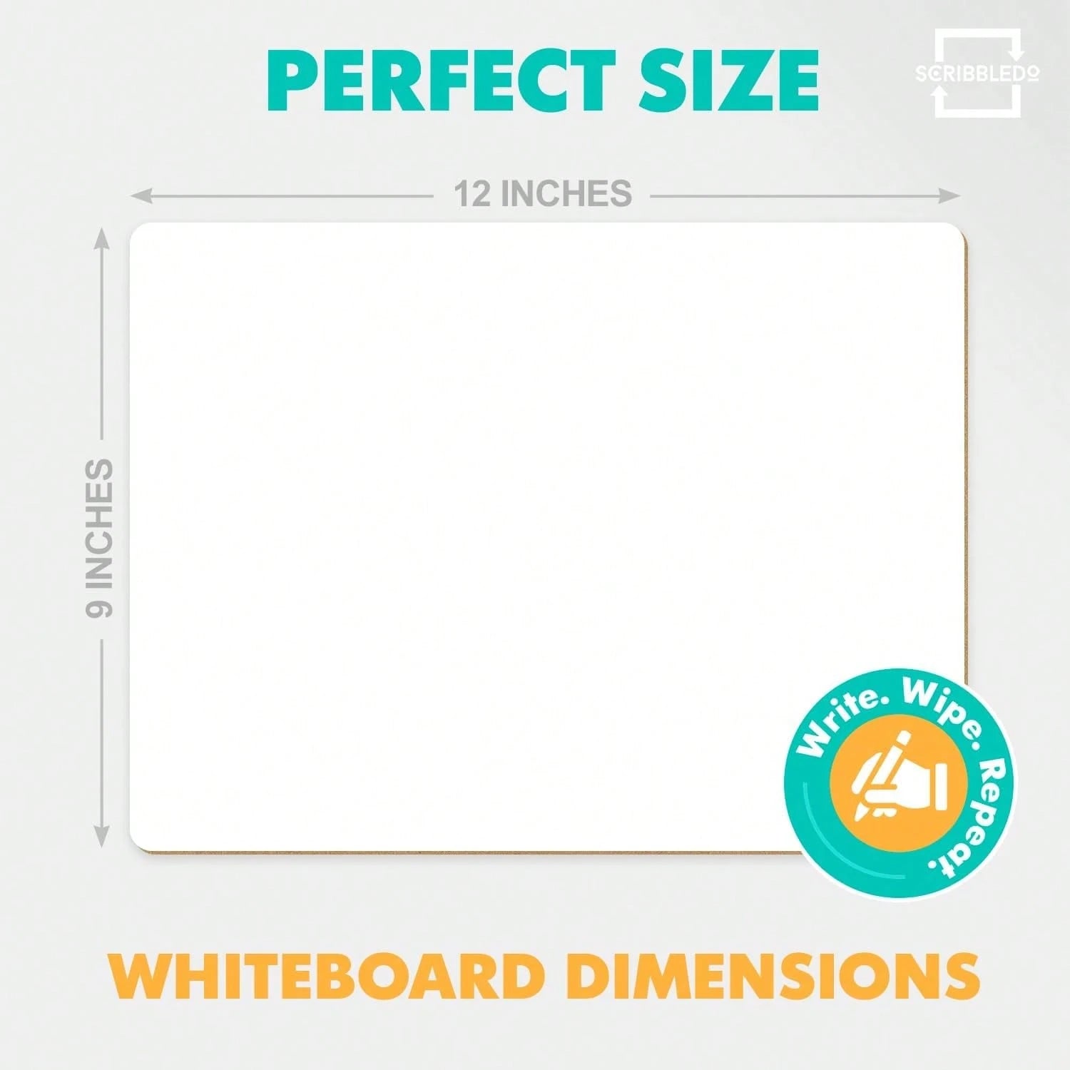 SCRIBBLEDO Small Dry Erase Boards 2 Pack 9x12 Double Sided Whiteboard| Double Sided White Boards, Wipes Clean No Ghosting, Sturdy Engineered Wood