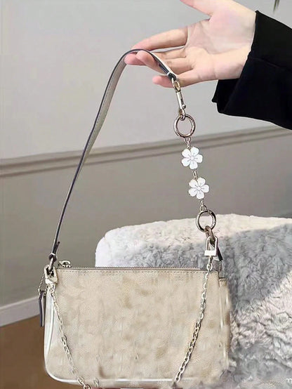 Seka Paul Cherry Blossoms Pattern Bag Extension Chain Underarm Bag Chain For Replacement Shoulder Strap.Cherry Blossoms Shape Fastener Bag Extension Chain Bag Shoulder Strap Bag Accessories Bag Extend