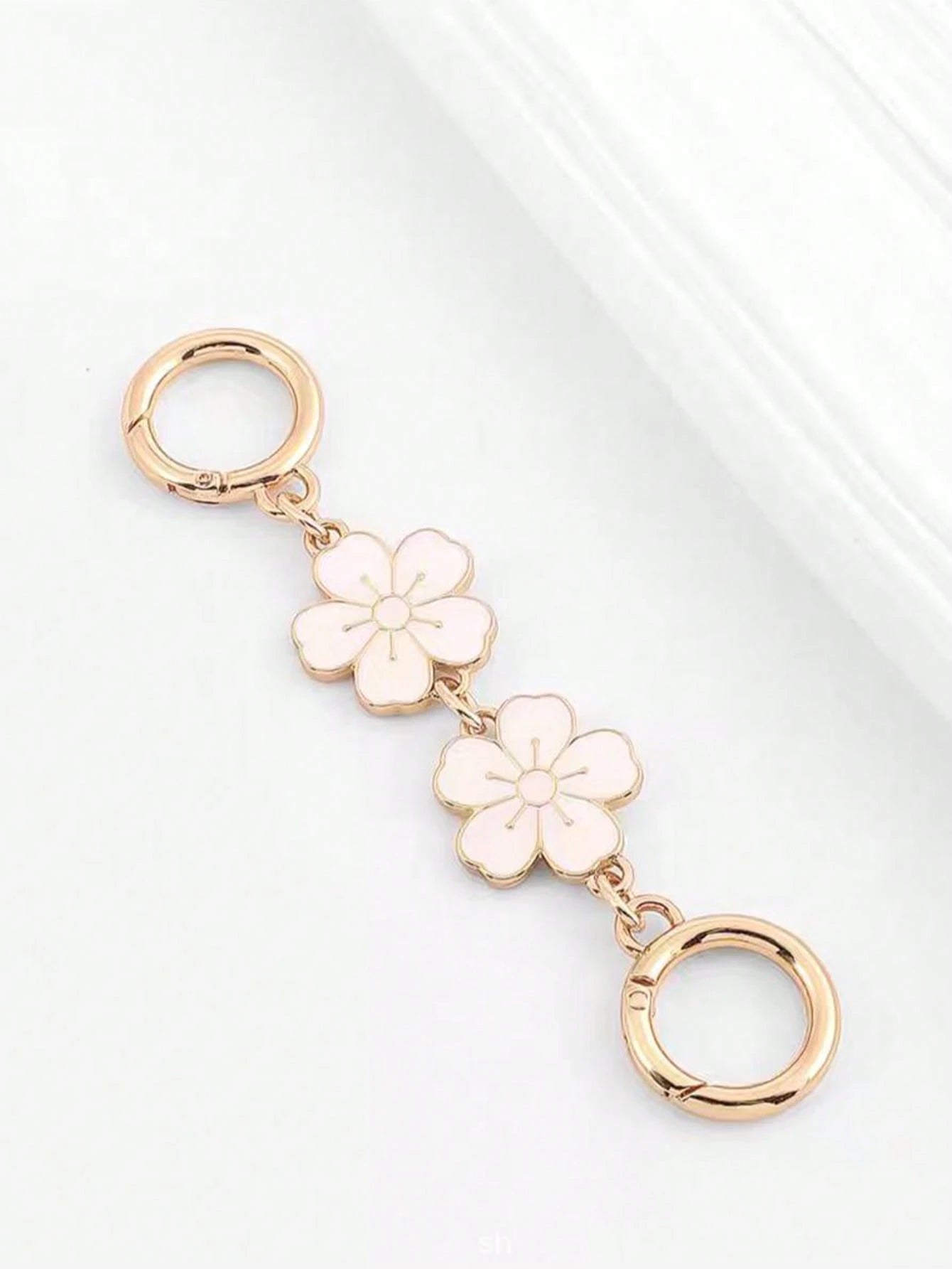 Seka Paul Cherry Blossoms Pattern Bag Extension Chain Underarm Bag Chain For Replacement Shoulder Strap.Cherry Blossoms Shape Fastener Bag Extension Chain Bag Shoulder Strap Bag Accessories Bag Extend