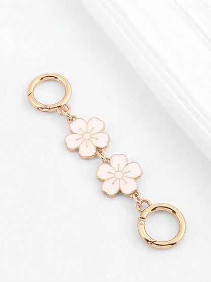 Seka Paul Cherry Blossoms Pattern Bag Extension Chain Underarm Bag Chain For Replacement Shoulder Strap.Cherry Blossoms Shape Fastener Bag Extension Chain Bag Shoulder Strap Bag Accessories Bag Extend
