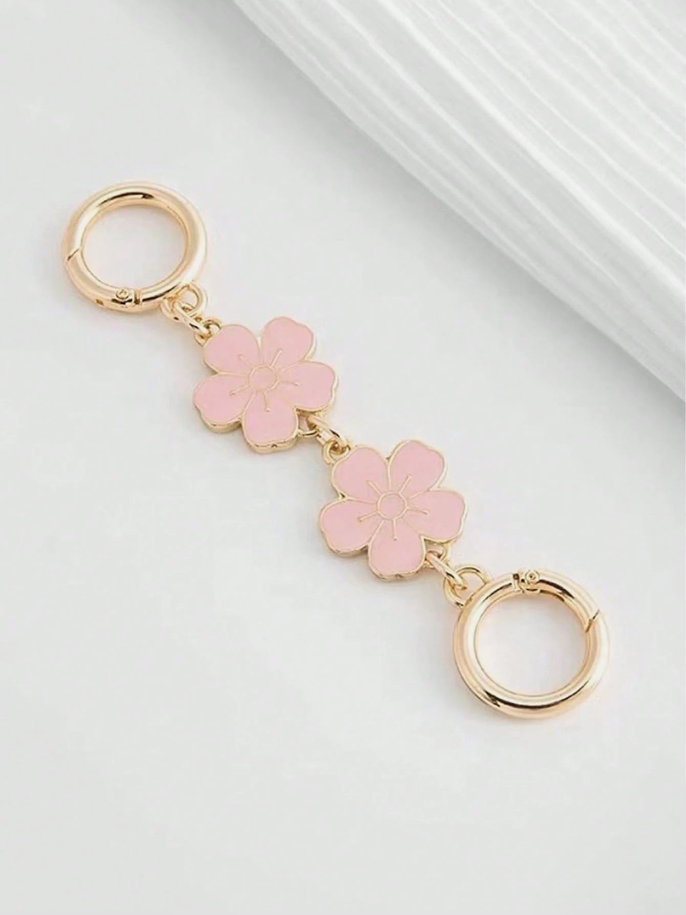 Seka Paul Cherry Blossoms Pattern Bag Extension Chain Underarm Bag Chain For Replacement Shoulder Strap.Cherry Blossoms Shape Fastener Bag Extension Chain Bag Shoulder Strap Bag Accessories Bag Extend