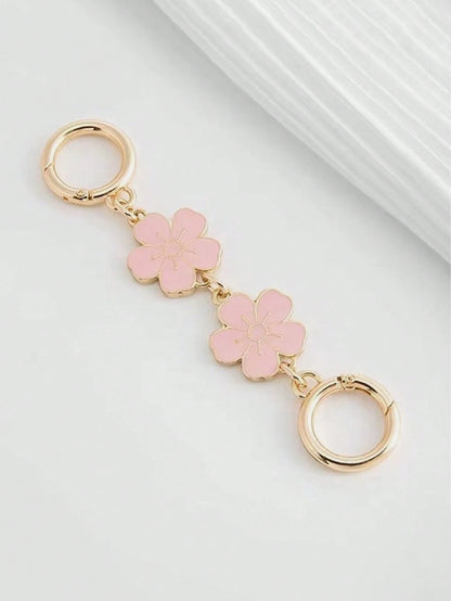 Seka Paul Cherry Blossoms Pattern Bag Extension Chain Underarm Bag Chain For Replacement Shoulder Strap.Cherry Blossoms Shape Fastener Bag Extension Chain Bag Shoulder Strap Bag Accessories Bag Extend
