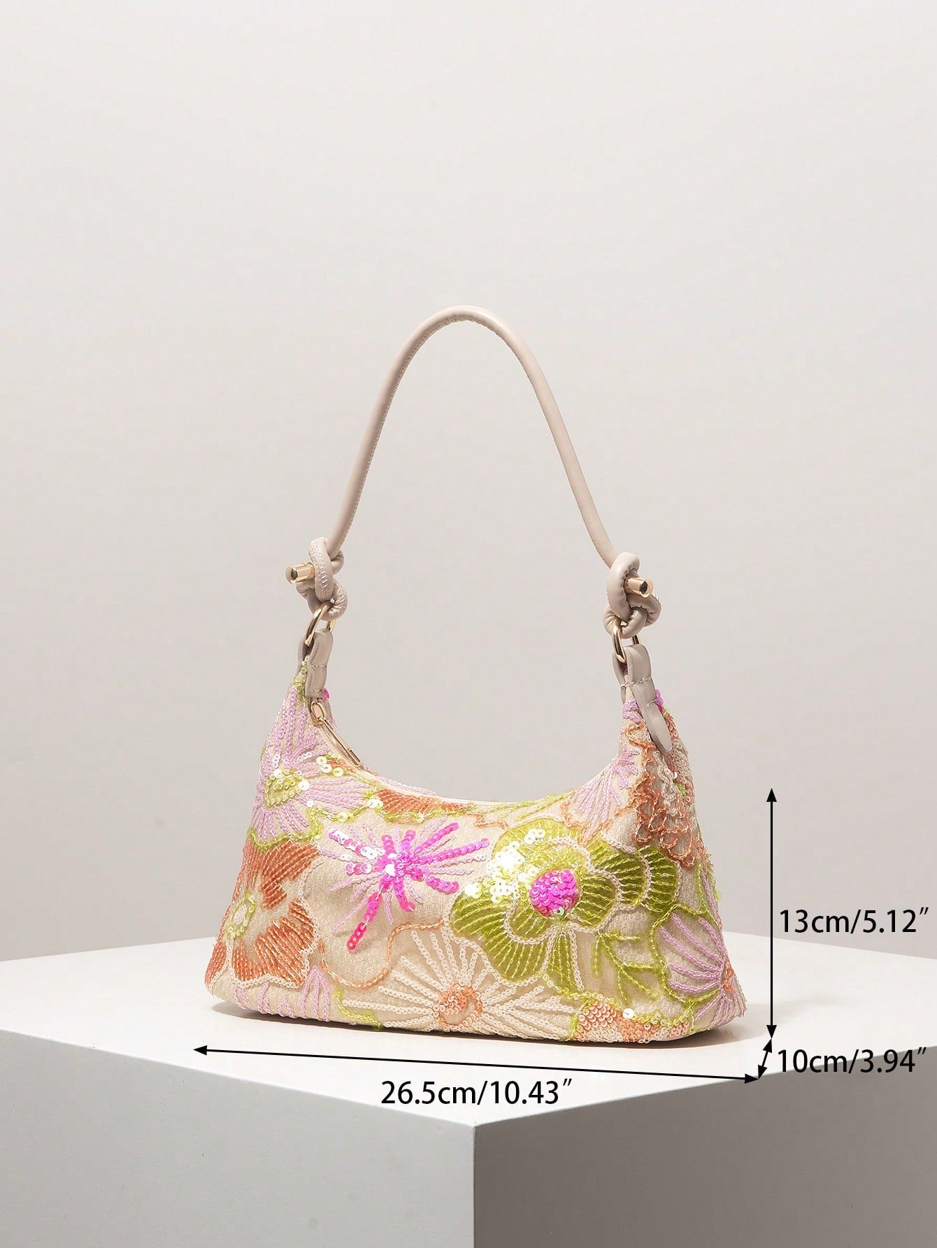 Sequin Shoulder Bag, Floral Embroidered Bag, Elegant Party Clutch, Prom Accessory, Wedding Supplies, Fashion Women Handbag, Gift For Her, Vintage Look