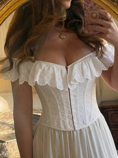 Sexy Elegant Solid Color Corset Top With Bone Lace-Up Back, Suitable For Valentine's Day, Birthday, Party, Summer Vacation, Wedding