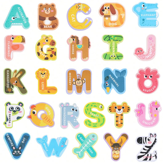 SHINDEL Magnetic Letters For Toddlers, 26 Large Animal Alphabet Magnets, Educational Learning Toys, Fridge Magnetic Letters Set