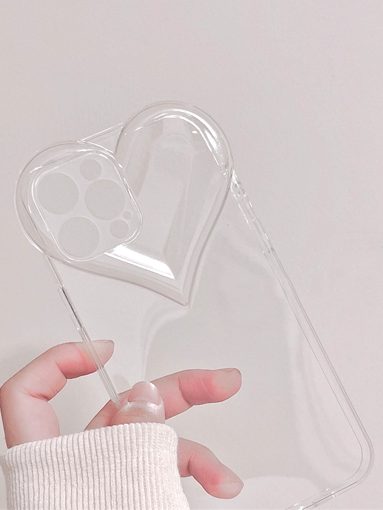 Shockproof 3D Heart Transparent Phone Case, Suitable For IPhone 17 Pro Max/17 Pro/17 Air/17/16 Pro Max/16 Pro Max/16/16 Pro/15/15 Pro Max/15 Pro/15 Plus/11/12/13/14 Pro Max/XS/XR/11 Pro/11 Pro Max/12