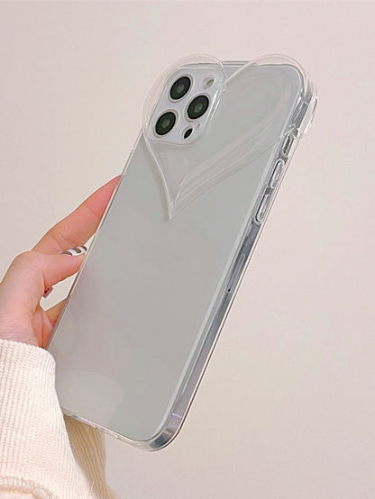 Shockproof 3D Heart Transparent Phone Case, Suitable For IPhone 17 Pro Max/17 Pro/17 Air/17/16 Pro Max/16 Pro Max/16/16 Pro/15/15 Pro Max/15 Pro/15 Plus/11/12/13/14 Pro Max/XS/XR/11 Pro/11 Pro Max/12