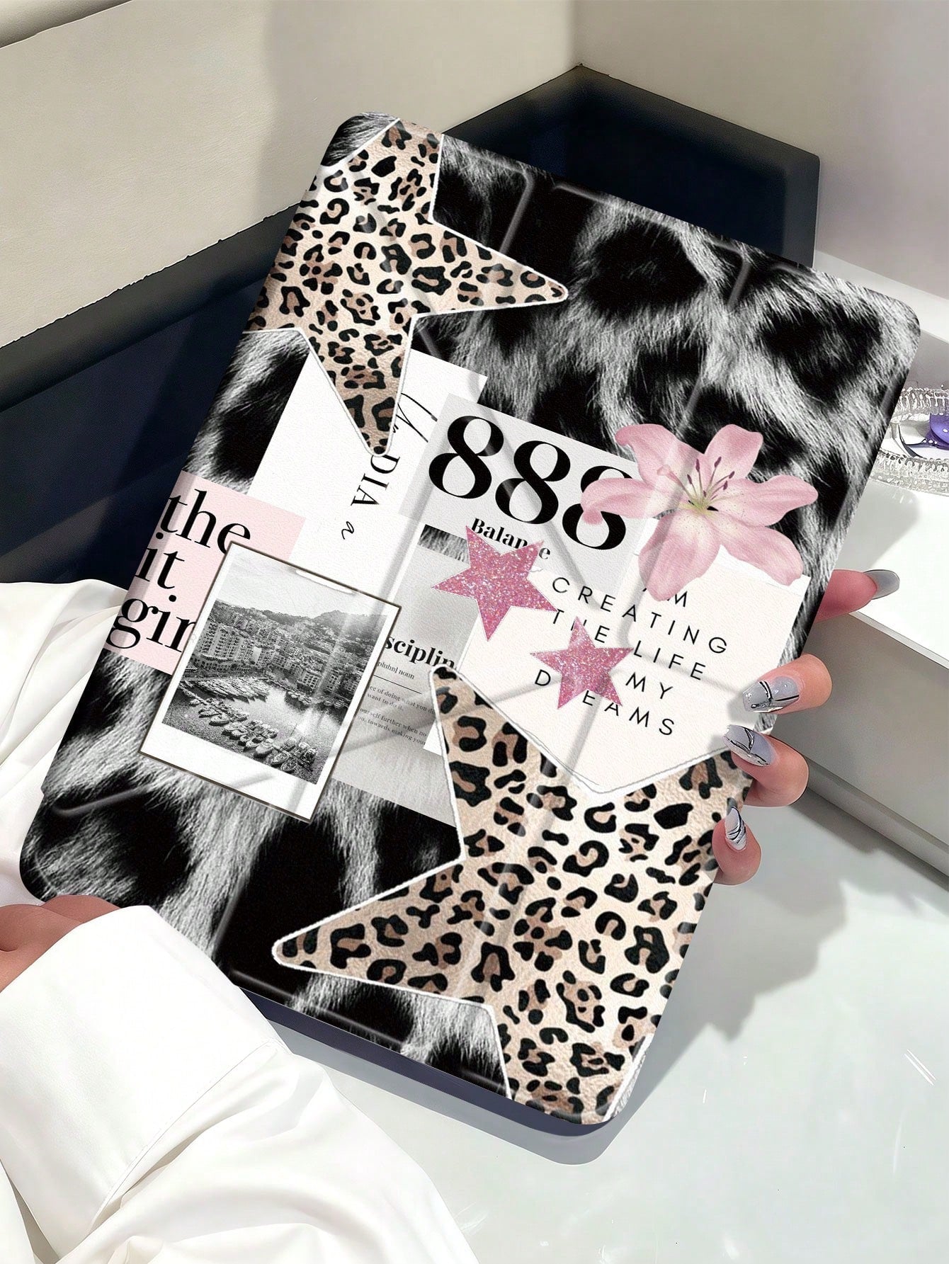 Shockproof Leopard Print Basic Pad Premium Case Leopard Print Starry Sky Pattern Tablet Protective Case Compatible With Ipad Air 8 (M4) 2026 (11-Inch), Air 8 (M4) 2026 (13-Inch), Air 11 Inch M3 2025