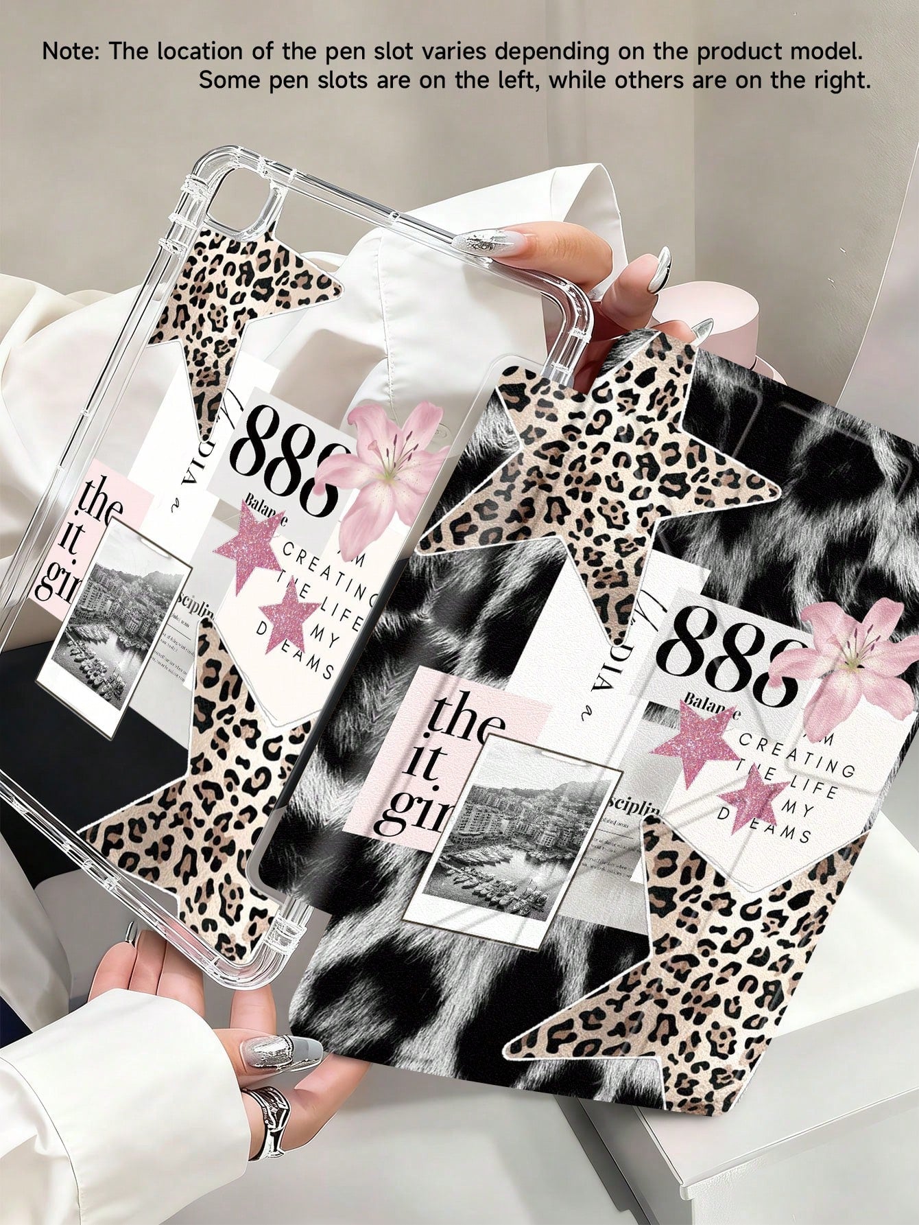 Shockproof Leopard Print Basic Pad Premium Case Leopard Print Starry Sky Pattern Tablet Protective Case Compatible With Ipad Air 8 (M4) 2026 (11-Inch), Air 8 (M4) 2026 (13-Inch), Air 11 Inch M3 2025