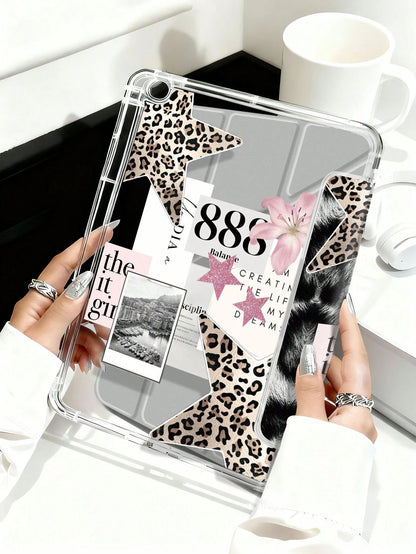 Shockproof Leopard Print Basic Pad Premium Case Leopard Print Starry Sky Pattern Tablet Protective Case Compatible With Ipad Air 8 (M4) 2026 (11-Inch), Air 8 (M4) 2026 (13-Inch), Air 11 Inch M3 2025