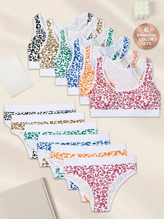 SIETEROSA SIETE ROSA 6 Pack Teen Girls Underwear Set, Cotton Breathable Comfortable Panties For Ages 10-14, Everyday Briefs