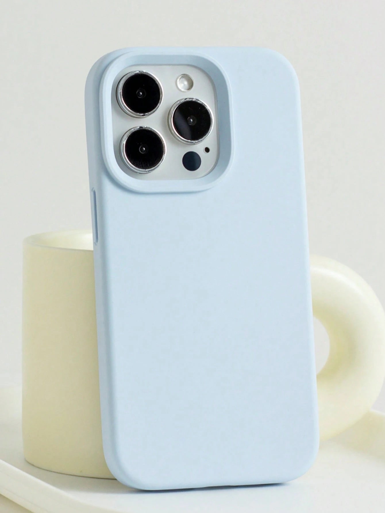 Silicone Blue Solid Color Solid Blue Liquid Silicone High-Quality Liquid Silicone Phone Case With Groove Button Design, Compatible With IPhone 17 AIR 16 15 14 13 12 11 Pro Max, Soft Waxy Texture, Skin