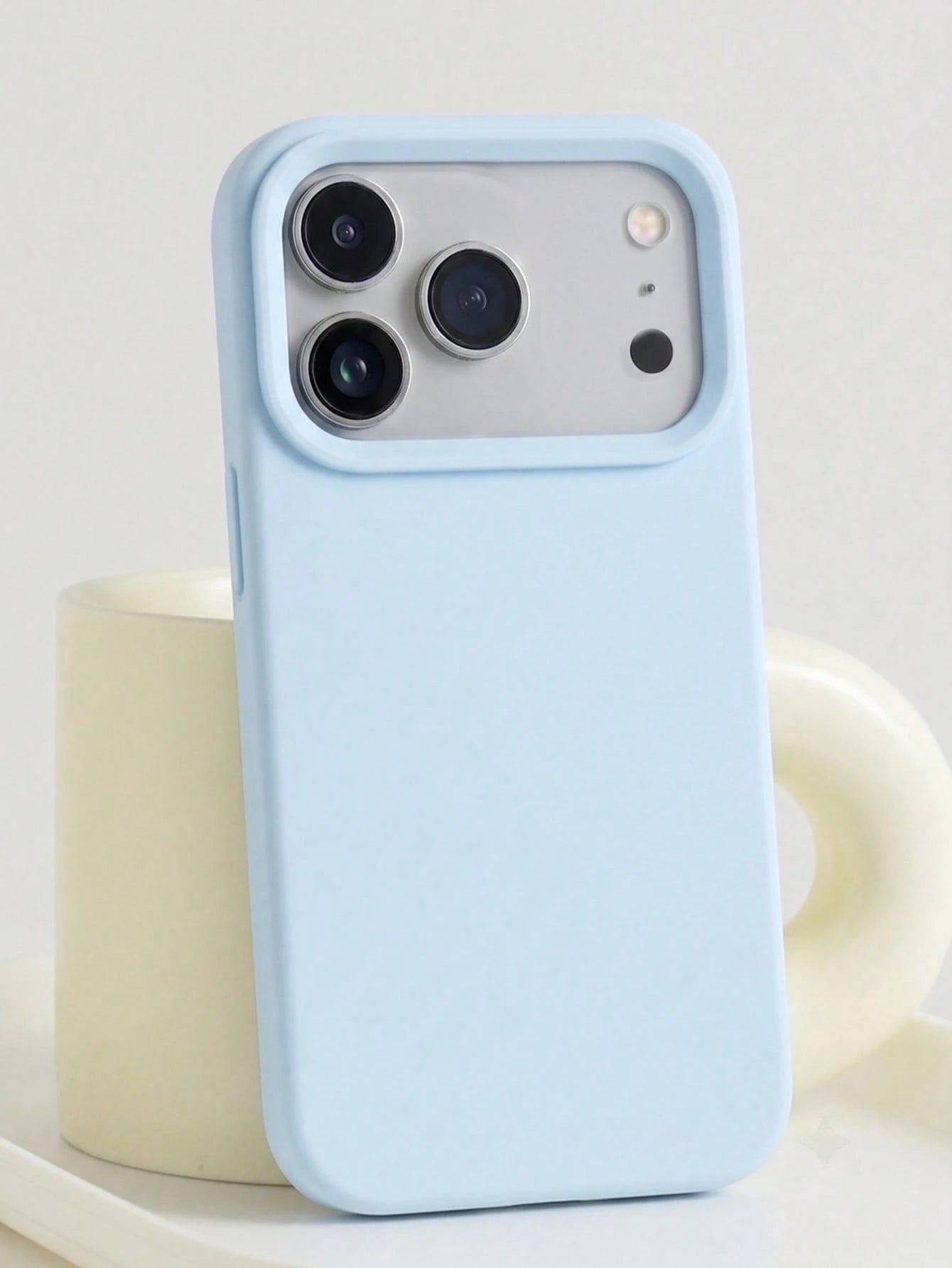 Silicone Blue Solid Color Solid Blue Liquid Silicone High-Quality Liquid Silicone Phone Case With Groove Button Design, Compatible With IPhone 17 AIR 16 15 14 13 12 11 Pro Max, Soft Waxy Texture, Skin