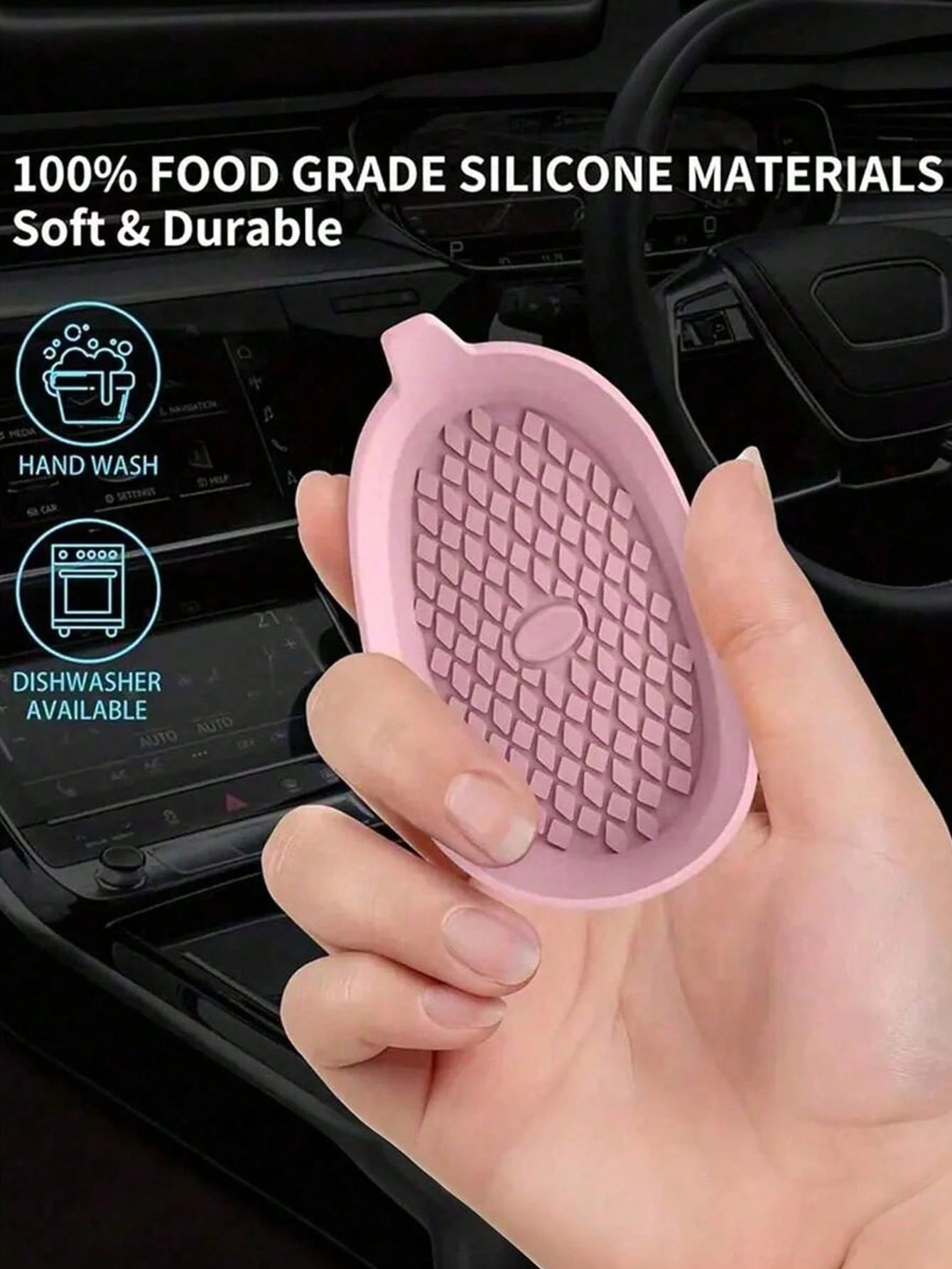 Silicone Car Cup Holder Coasters, Universal Non-Slip Embedded Car Interior Accessories- Insertable Cup Mat For Car Cup Holders