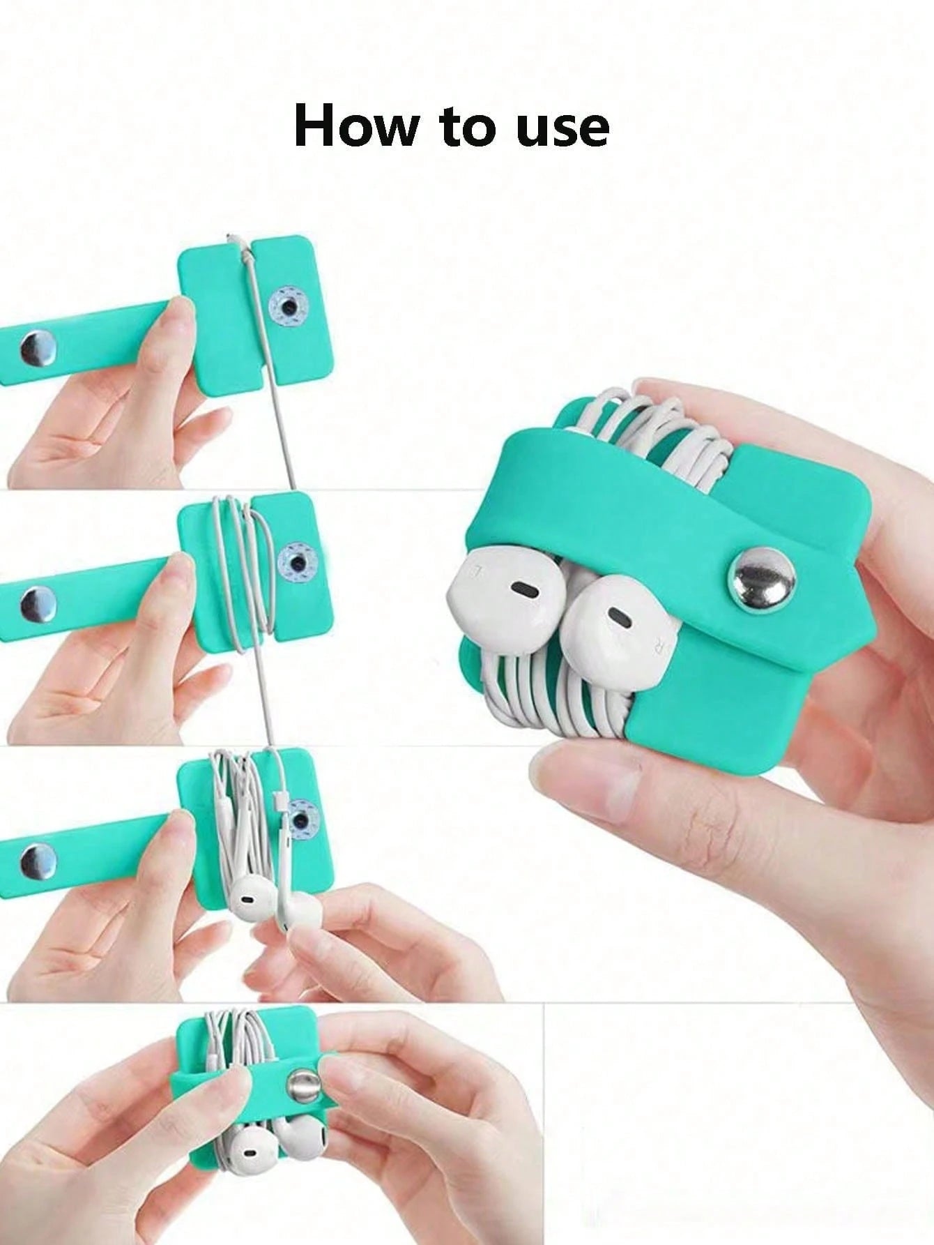 Silicone Earphone Cable Winder, Suitable For Wired Earphones, Data Cables, And Cable Organizercharger Case Office Must Haves Digital Bag Cable Camerabag Electronic Data Cable Organizer Storage Power B