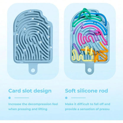 Silicone Sensory Activity Board, Double-Sided Pressure Relief Toy Suitable For Anxiety, Stress, ADHD, Autism And Soothing, Noise-Free And Mess-Free, Comes With Portable Travel Bag And 12 Pull Strings