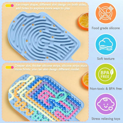 Silicone Sensory Activity Board, Double-Sided Pressure Relief Toy Suitable For Anxiety, Stress, ADHD, Autism And Soothing, Noise-Free And Mess-Free, Comes With Portable Travel Bag And 12 Pull Strings