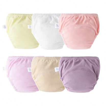 Sinhakloho 6 Pack Potty Training Underwear For Toddler Boys & Girls, 100% Cotton Absorbent Training Pants, Leakproof Reusable Potty Training Panties