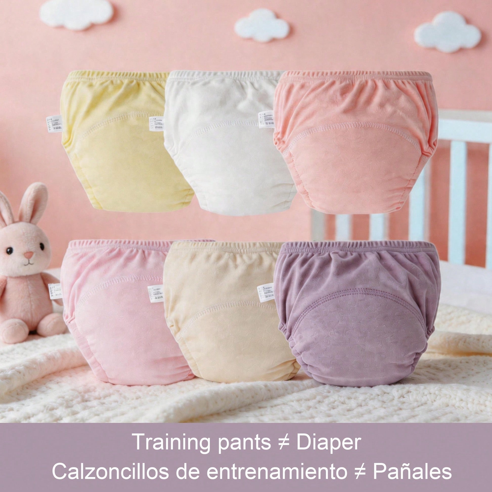 Sinhakloho 6 Pack Potty Training Underwear For Toddler Boys & Girls, 100% Cotton Absorbent Training Pants, Leakproof Reusable Potty Training Panties