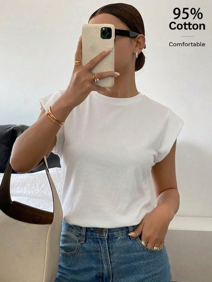 Siren Gaze Women's Casual Short Sleeve T-Shirt, 95% Cotton, Casual,Elegant,Summer, Y2k