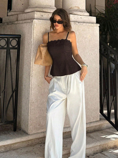Siren Gaze Women's Solid Color Casual Versatile Daily Wear Camisole Top,Summer Top