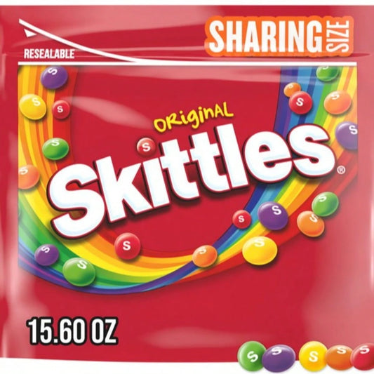 Skittles Original Chewy Christmas Candy Sharing Size Resealable Bag – Fruity Chewy Candy Stocking Stuffers Holiday Treat