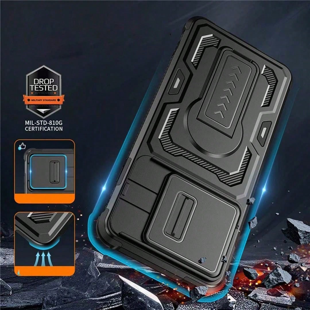 Sliding Window Armor Shockproof Phone Case For Moto G Stylus Heavy Duty Anti-Drop Protective Hard Back Cover