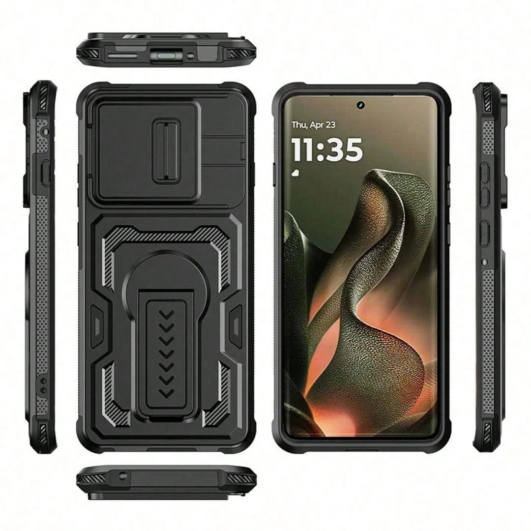 Sliding Window Armor Shockproof Phone Case For Moto G Stylus Heavy Duty Anti-Drop Protective Hard Back Cover