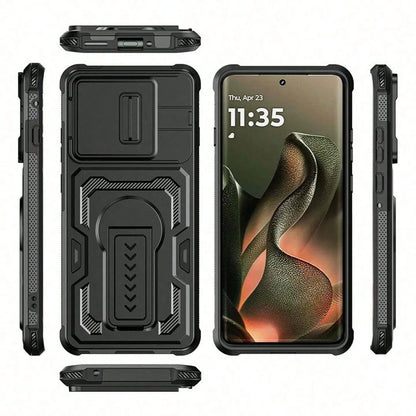 Sliding Window Armor Shockproof Phone Case For Moto G Stylus Heavy Duty Anti-Drop Protective Hard Back Cover