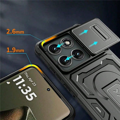 Sliding Window Armor Shockproof Phone Case For Moto G Stylus Heavy Duty Anti-Drop Protective Hard Back Cover
