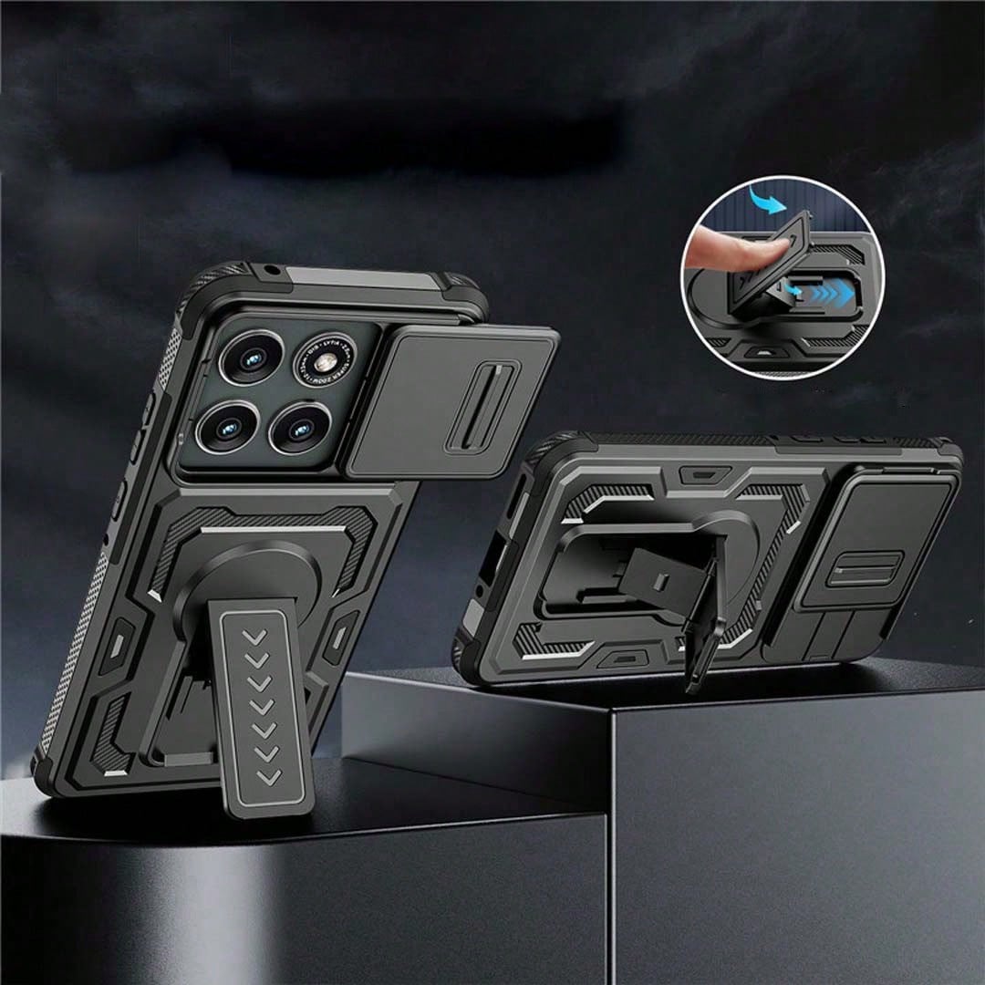 Sliding Window Armor Shockproof Phone Case For Moto G Stylus Heavy Duty Anti-Drop Protective Hard Back Cover