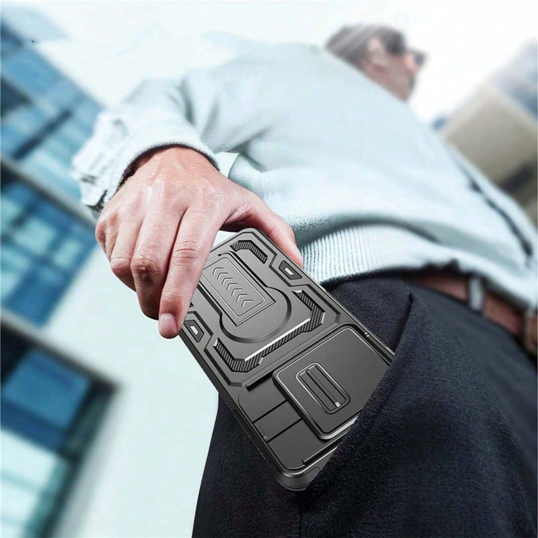 Sliding Window Armor Shockproof Phone Case For Moto G Stylus Heavy Duty Anti-Drop Protective Hard Back Cover