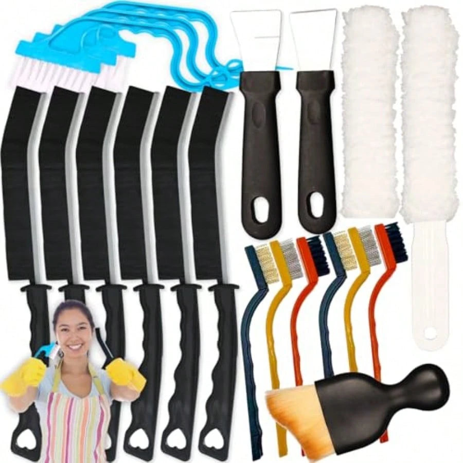 Small Crevice Cleaning Brush Set, Groove Gap Cleaning Tool For Cleaning Kitchen, Bathroom, Corner, Sink, Door, Blinds, Faucets, Window Track, Cup