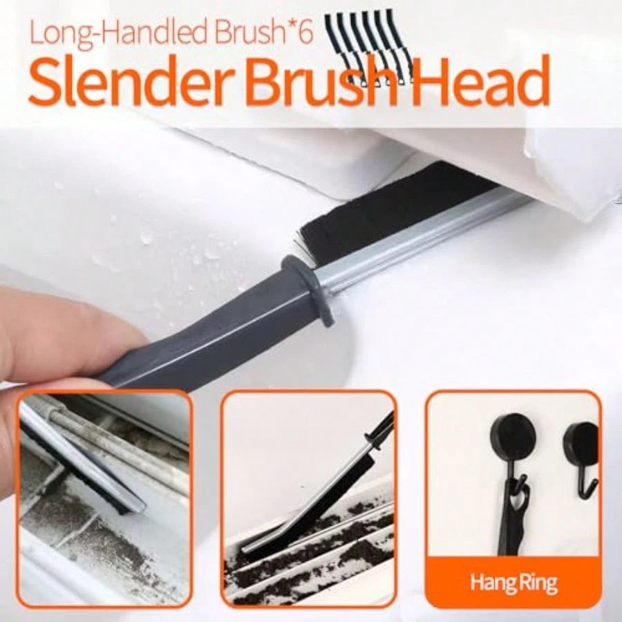 Small Crevice Cleaning Brush Set, Groove Gap Cleaning Tool For Cleaning Kitchen, Bathroom, Corner, Sink, Door, Blinds, Faucets, Window Track, Cup