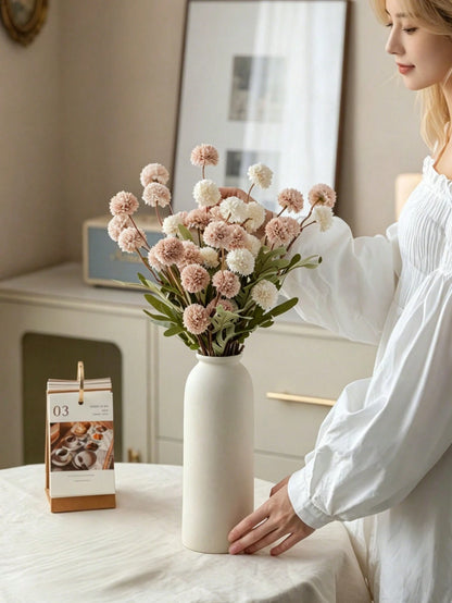 Small Flower Vases For Decor, Modern Boho Farmhouse Style, Decorative Vases For Pampas Grass & Dried Flowers,Artistic Vase For Floral Arrangements, Simple Living Room Exhibition Hall Decoration,Home D