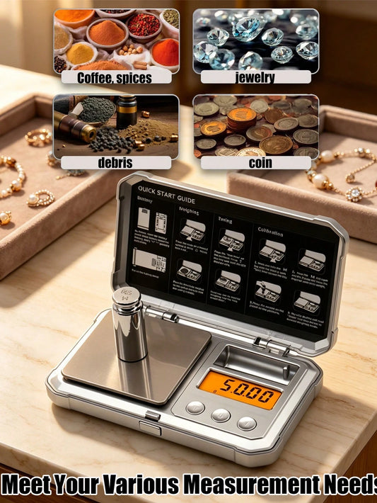 Small, Portable Electronic Scale For Weighing Gold, Jewelry, And Powders. 200g Weighing Capacity. Suitable For Everyday Weighing Of Precious Metals, Jewelry, And Small Ornaments. Batteries Not Include