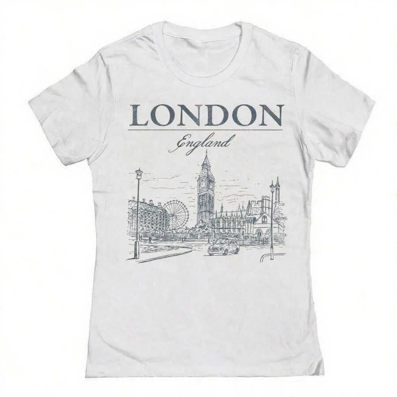 Social Collective London Tm Graphic Cotton Ladies Fitted-Shirt100% Comfortable Cotton Unisex Comfortable Retro Cotton T-Shirt-K91