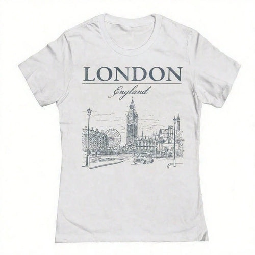Social Collective London Tm Graphic Cotton Ladies Fitted-Shirt100% Comfortable Cotton Unisex Comfortable Retro Cotton T-Shirt-K91