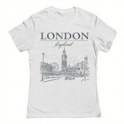 Social Collective London Tm Graphic Cotton Ladies Fitted-Shirt100% Comfortable Cotton Unisex Comfortable Retro Cotton T-Shirt-K91