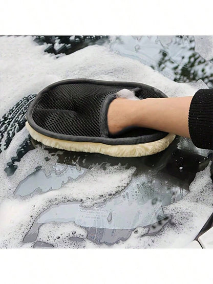 Soft Microfiber Car Cleaning Gloves, Gentle Detailing And Dusting, For Vehicle Maintenance, Easy To Clean, Coral Fleece Towel Car Wash Cloth, Strong Stain Removal, Thick And Anti-Shedding