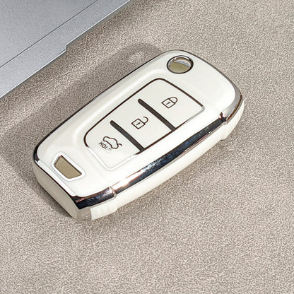Soft TPU Key Fob Cover, Protective Case For Tucson, Sonata, Elantra, I40, Celesta And I35 Modern Car Keys- Durable Design, Convenient Key Pouch Suitable For 2020 New Accent, 2019 Ix35 Venue Car Key F